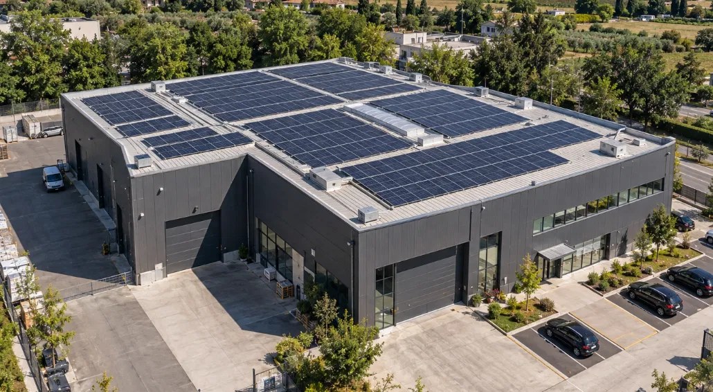 Impianto fotovoltaico da 103 kWp su capannone industriale realizzato da Green Terrae