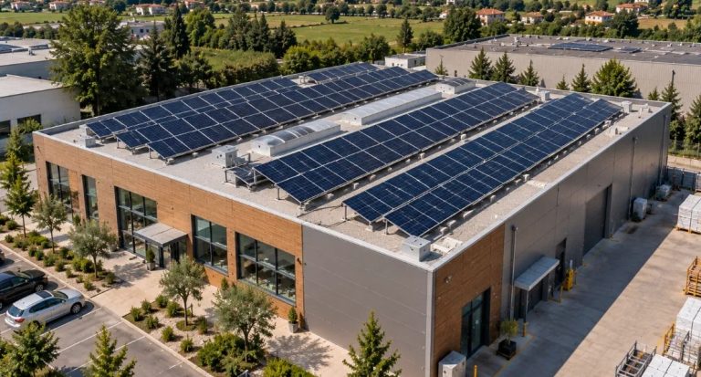Impianto fotovoltaico da 137 kWp su capannone industriale realizzato da Green Terrae