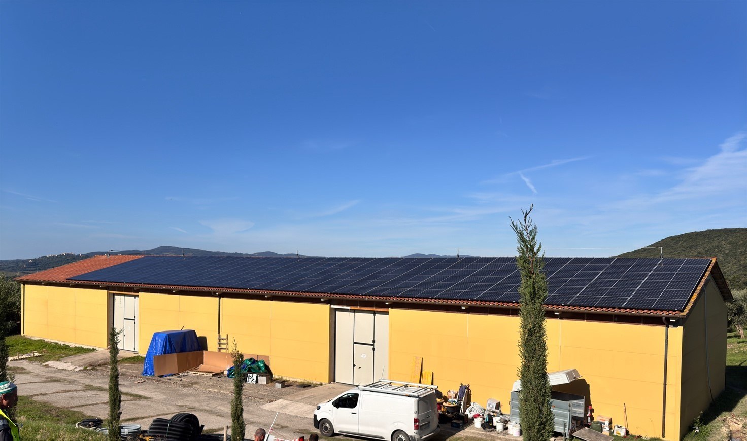 Cantiere impianto fotovoltaico industriale Green Terrae